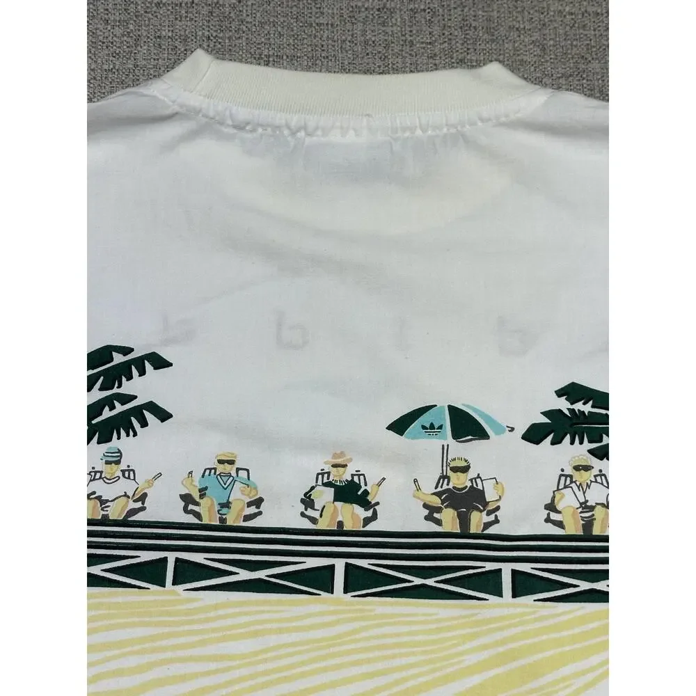 Vintage Adidas Sweatshirt Sz Large Beach Club Tanning Club St Jacques Pullover